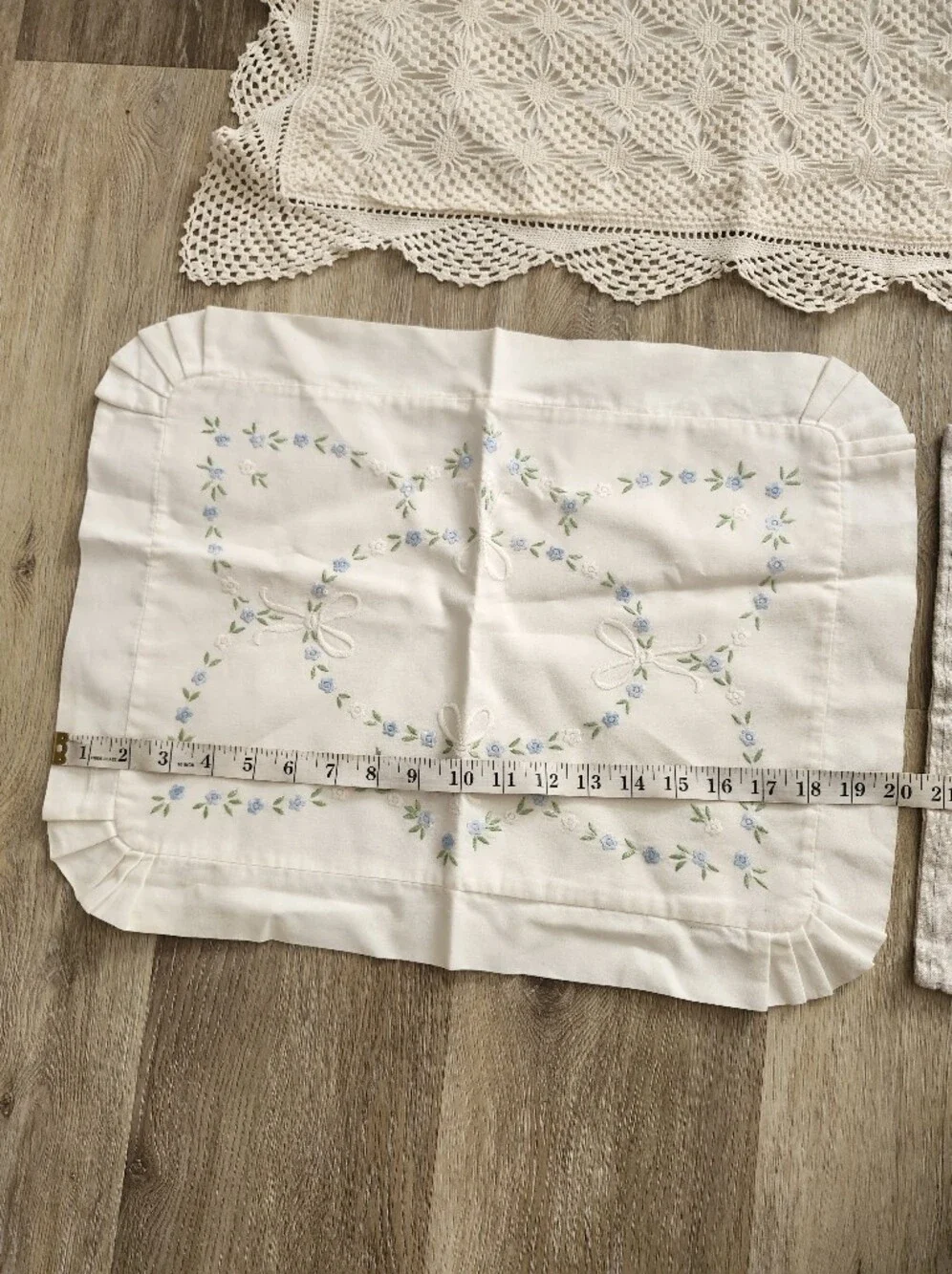 Vintage Lot of 3 Pillow Covers Pauline Denham Crochet Embroidery